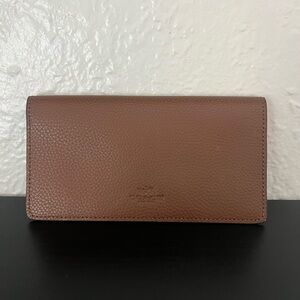 Coach Slim Leather Checkbook Wallet